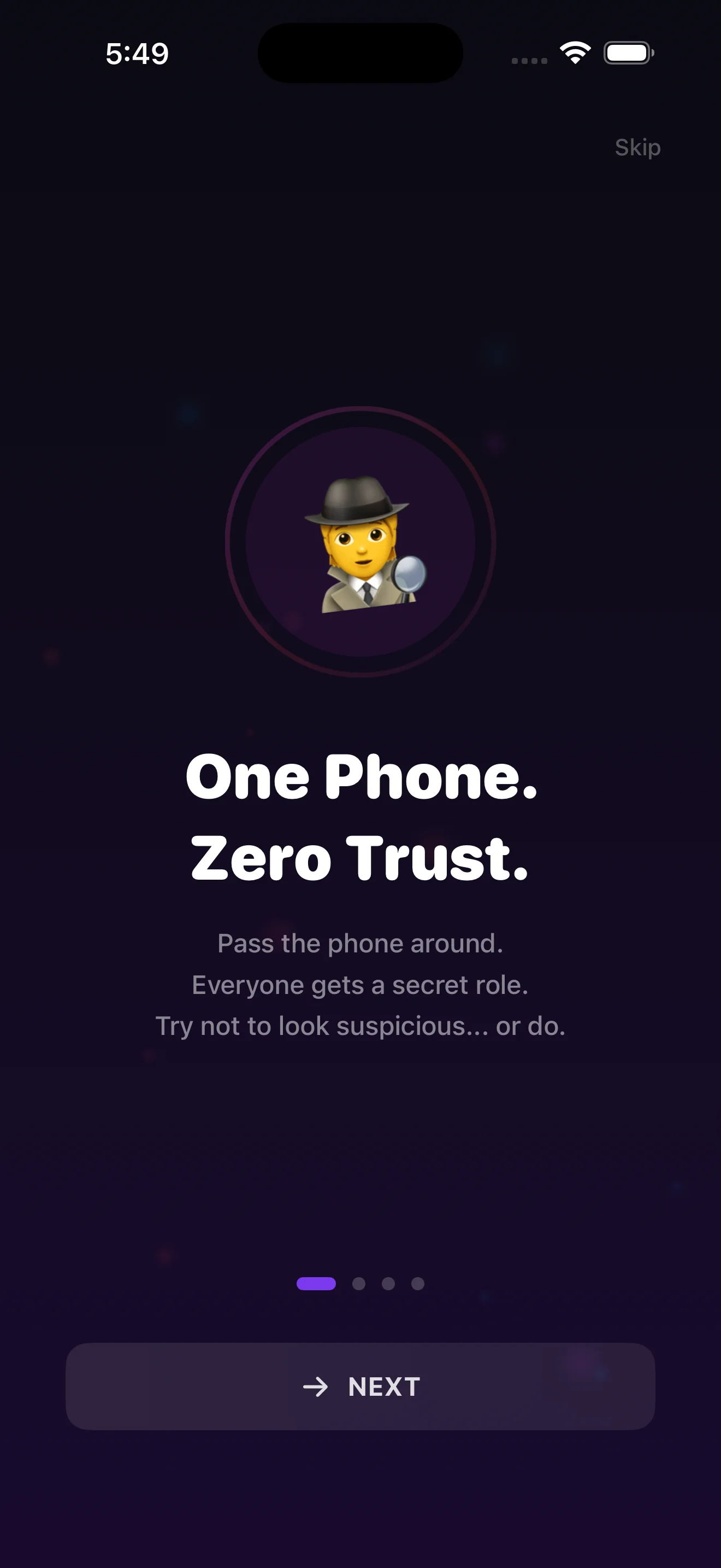 Blend In! onboarding \u{2014} One Phone. Zero Trust.