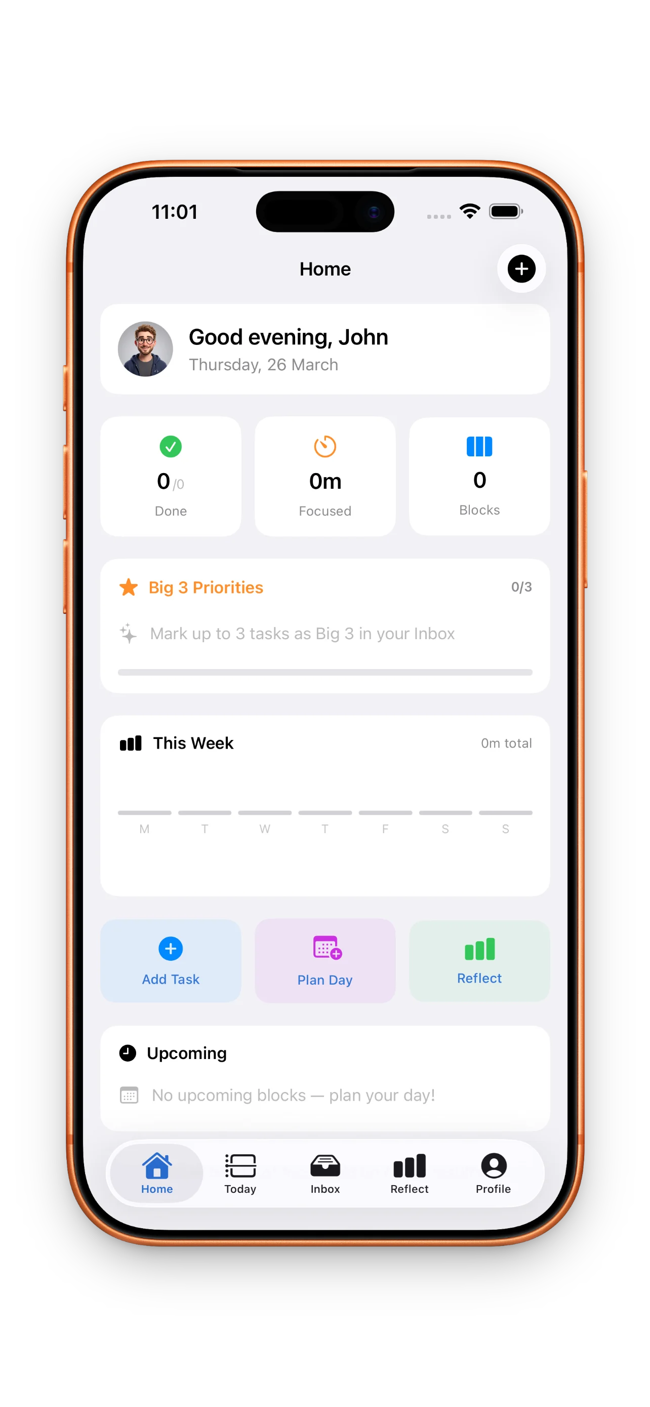 DayBox — Timeboxing Planner (iPhone app preview)