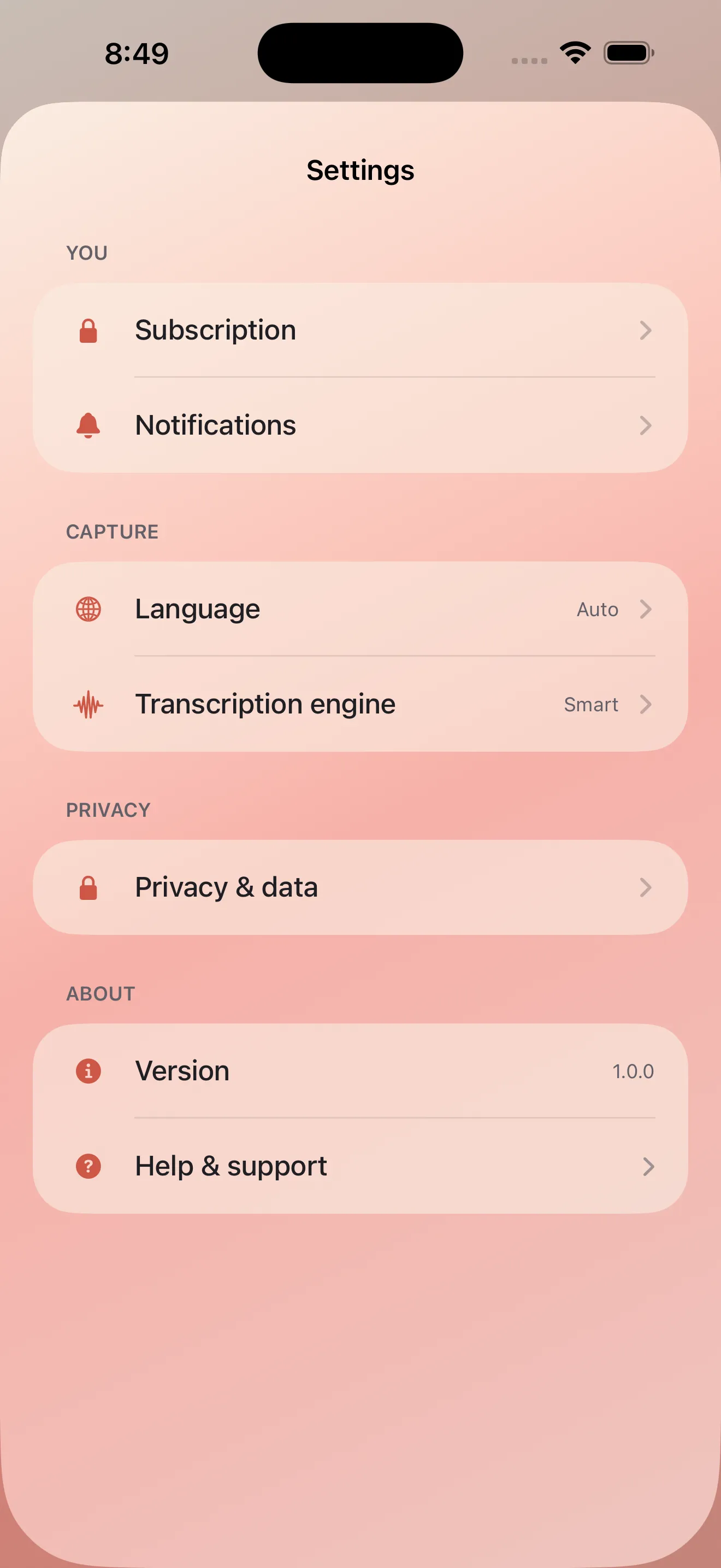 Echo settings and privacy controls