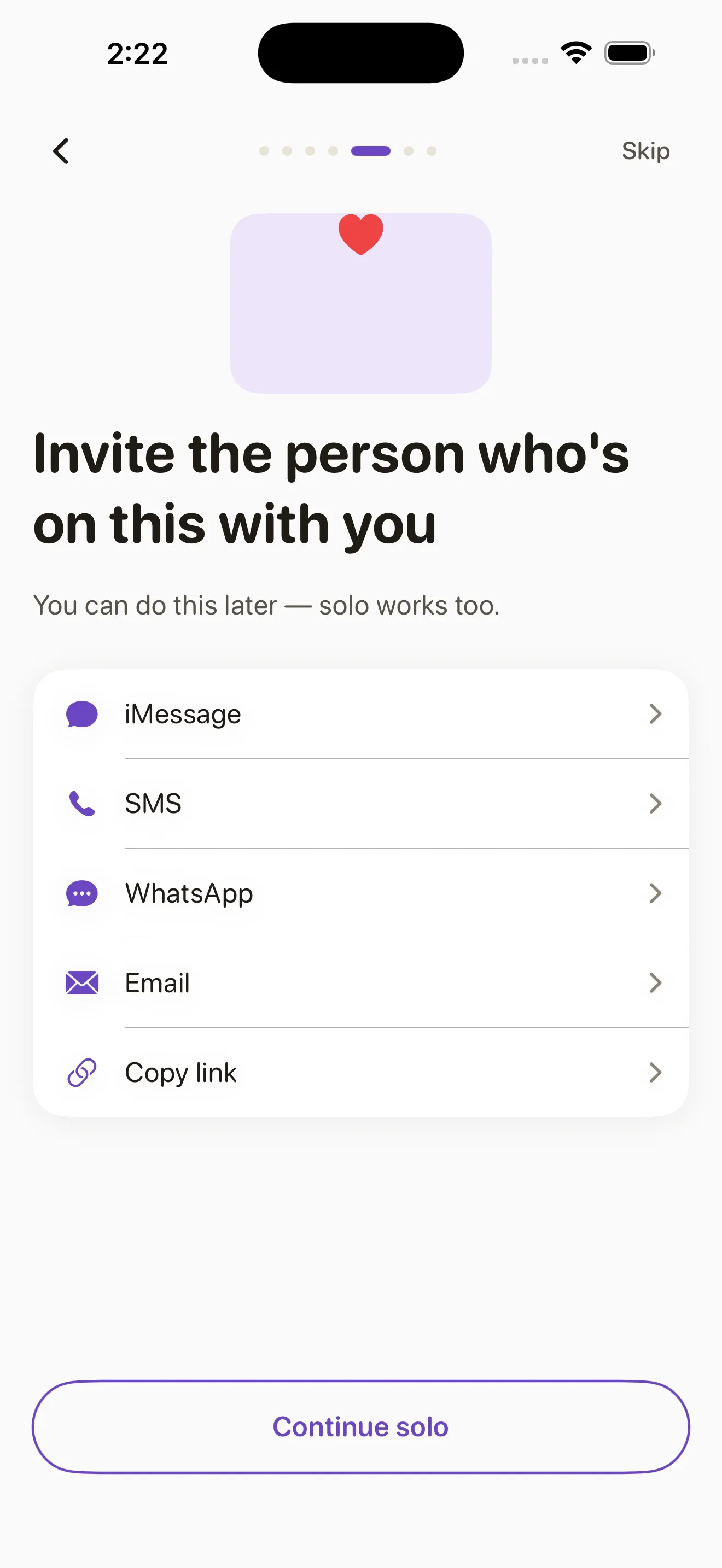 FairShare invite partner onboarding