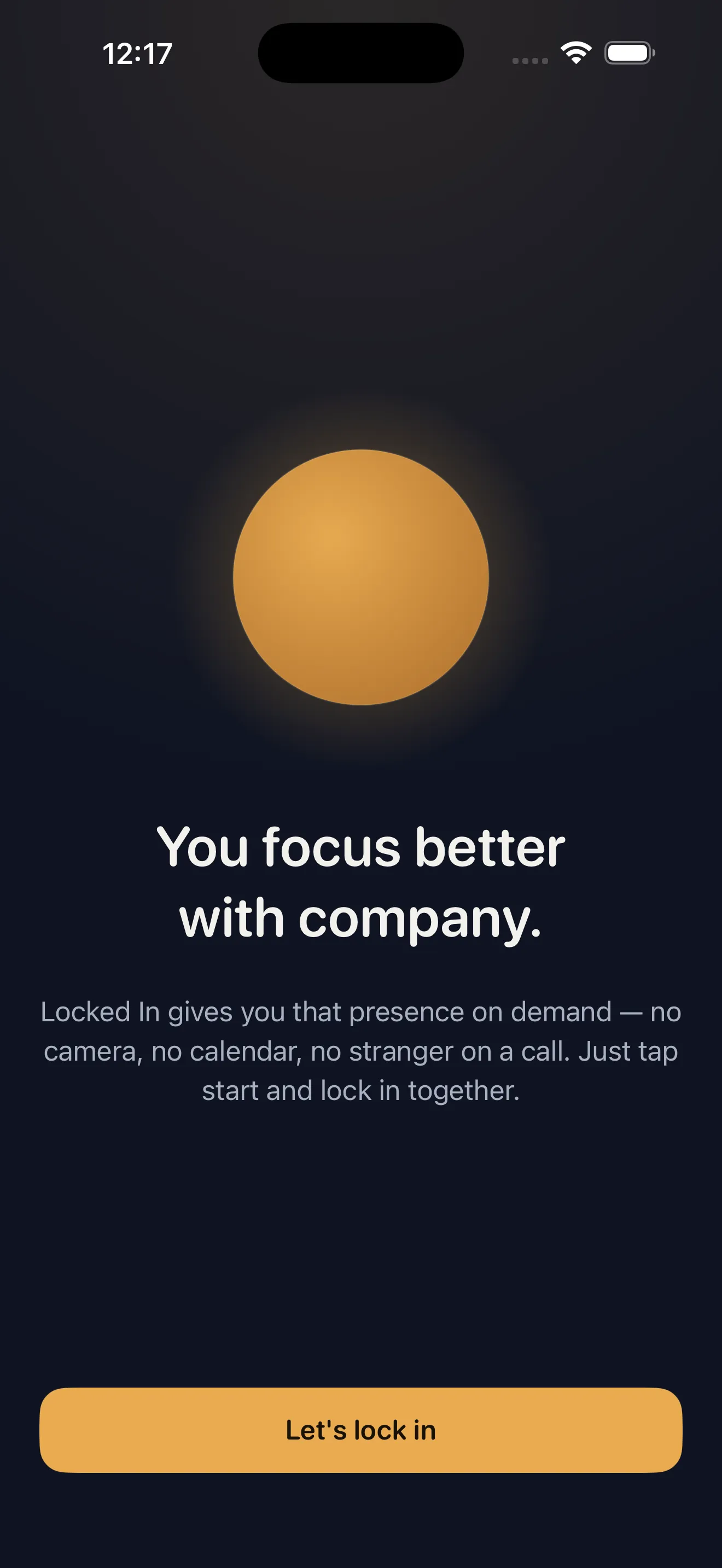 Locked In onboarding — You don't focus better alone