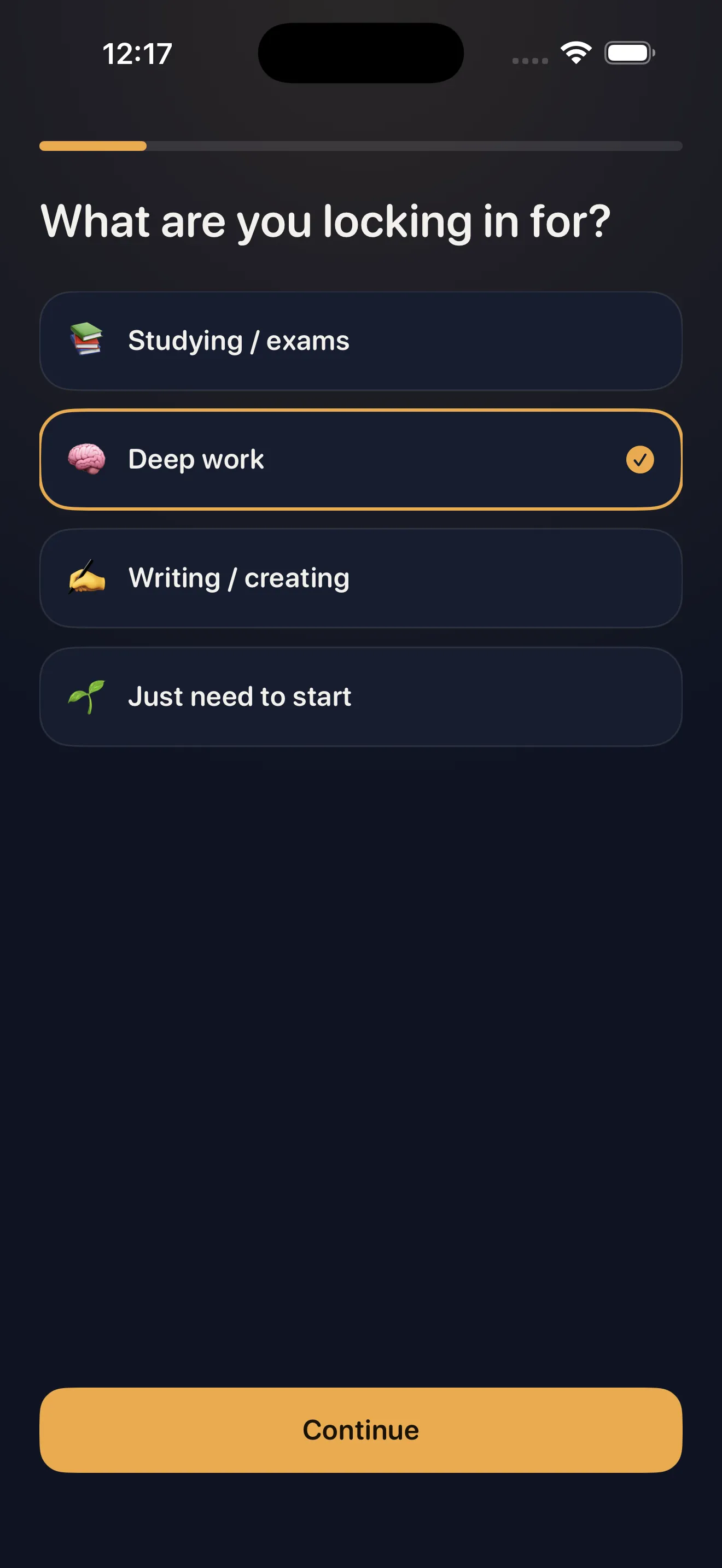 Locked In companion voice check-in during a session