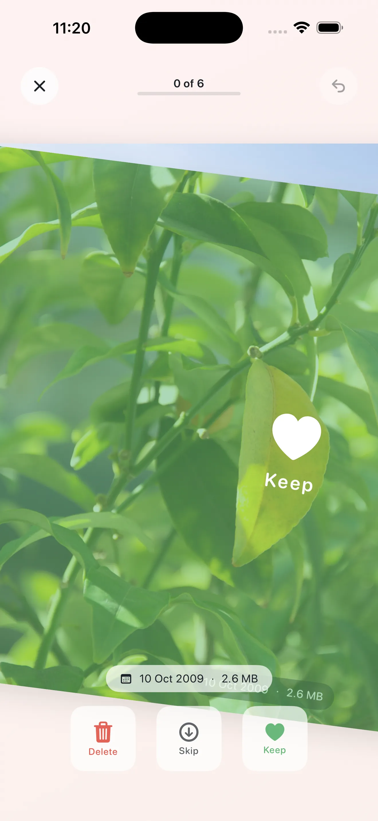 Phlash keep swipe with soft feedback