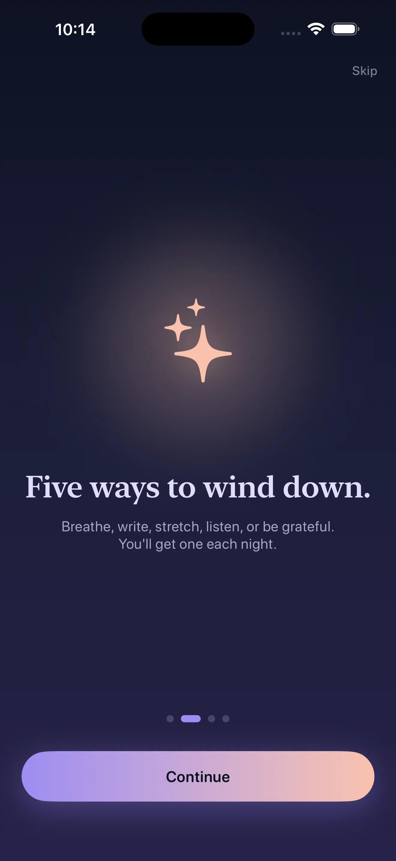 Reset onboarding — privacy and consent toggle for anonymous usage