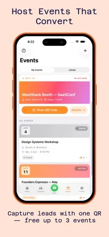 MeetStack secure sign-in screen with Apple and Google authentication