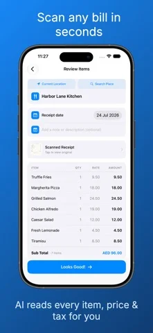 SplitSnap onboarding — Point. Scan. Split.