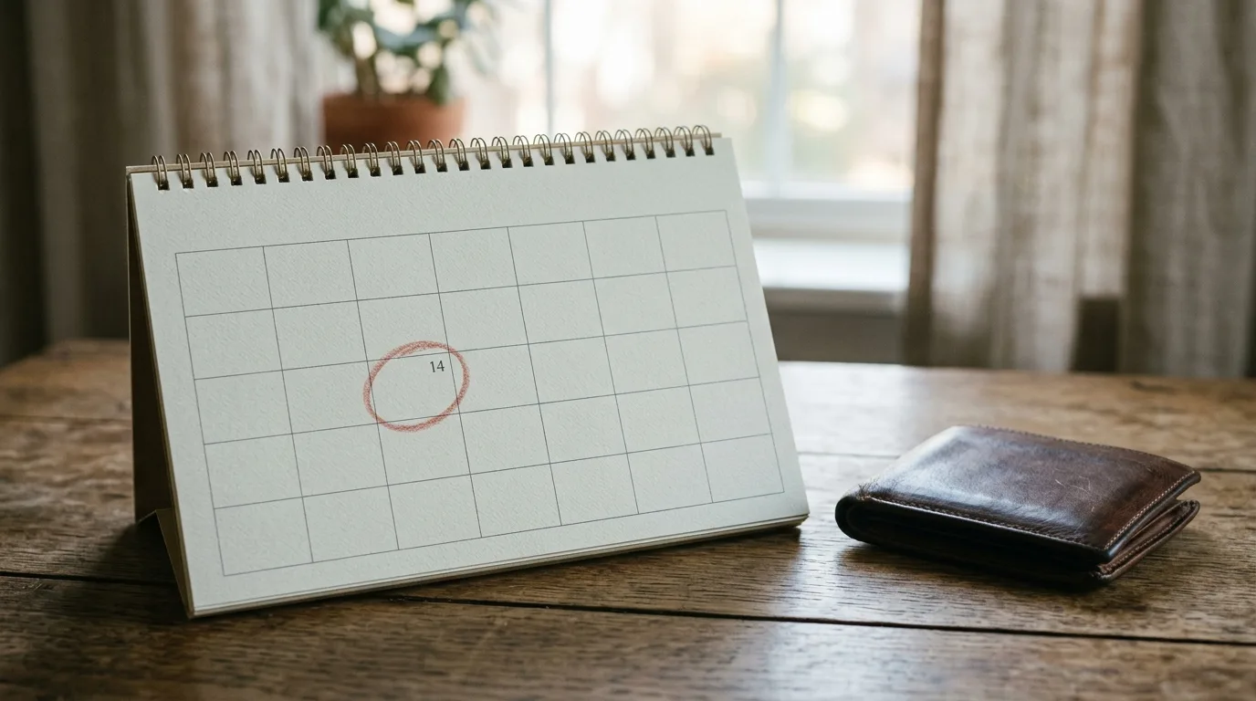 A calendar page with a highlighted date, symbolizing a credit card billing cutoff