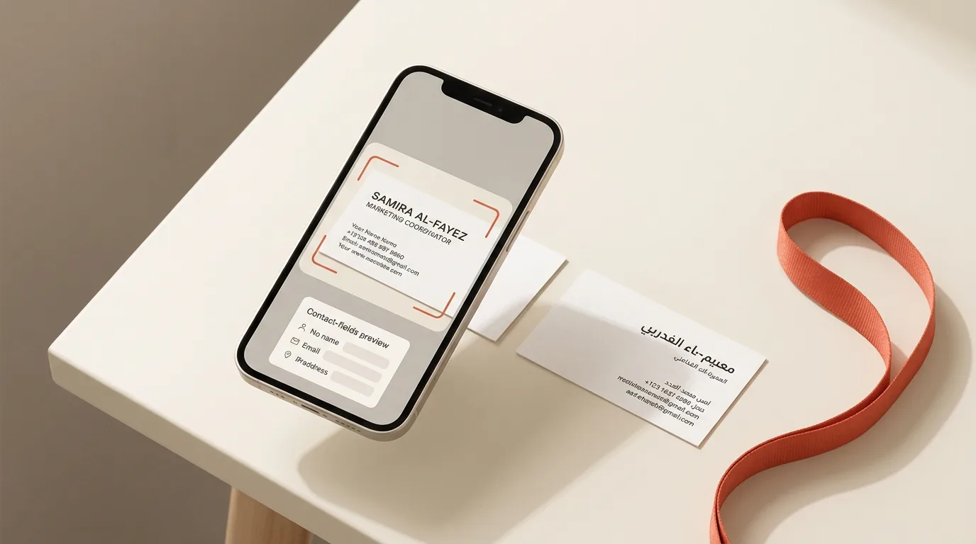 How to Scan Arabic & English Business Cards on iPhone (Before GITEX 2026)